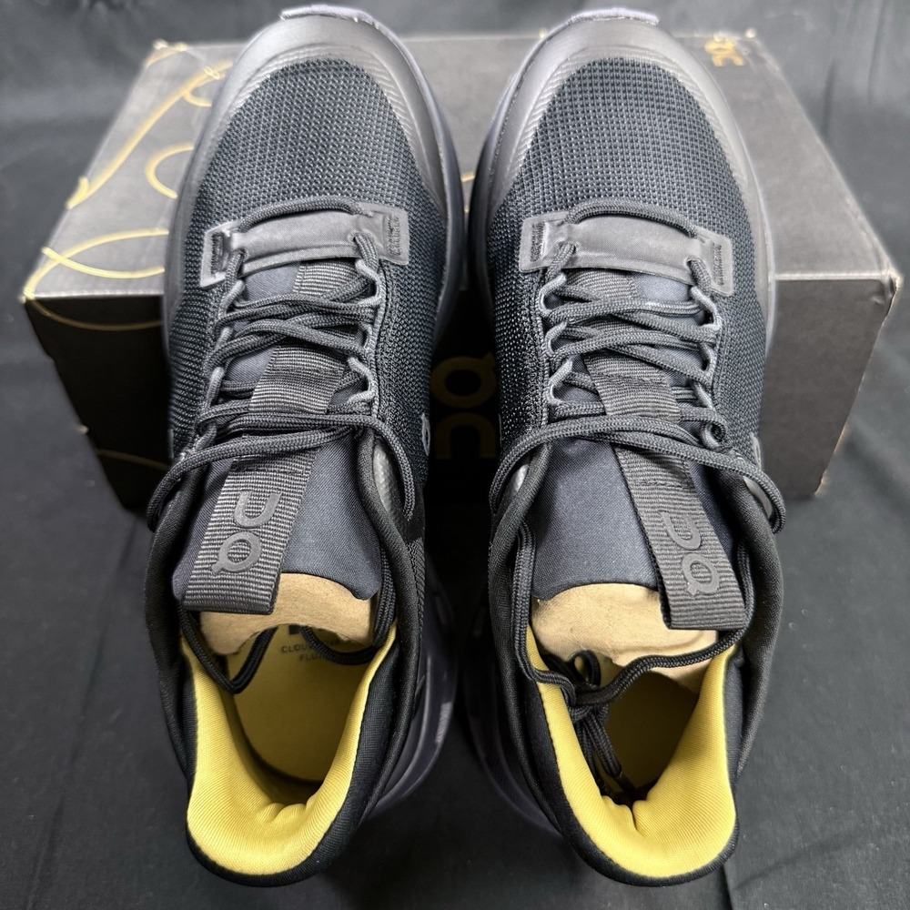 ON Cloudnova Flux Suma Womens Size 5.5‎ Black Iron Gold Athletic Running Shoes - Picture 4 of 10